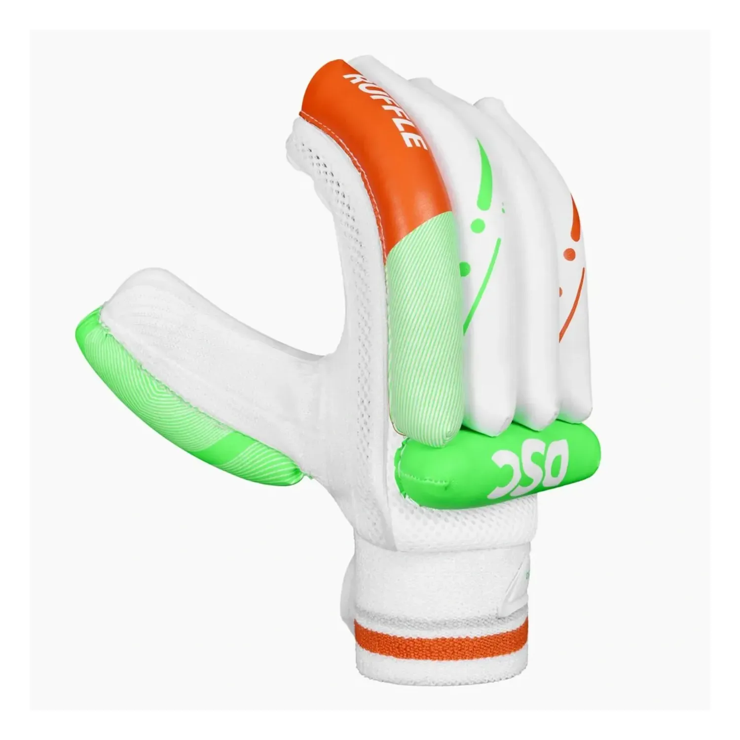 DSC batting gloves Ruffle Green 2024, front view